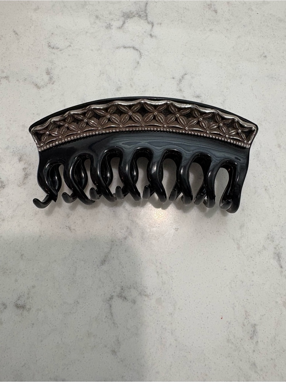 Vintage Brighton silver embellished Women's Hair Claw Clip